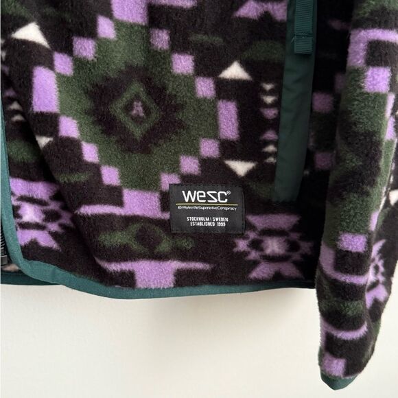 WeSC Moritz Aztec Polar Fleece Blanket Jacket - Picture 5 of 6